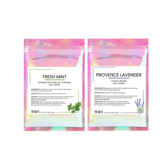 

Private label Jelly face mask DIY SPA 40g Bag Package Rose HydroJelly Mask Powder Facial Mask For beauty salon