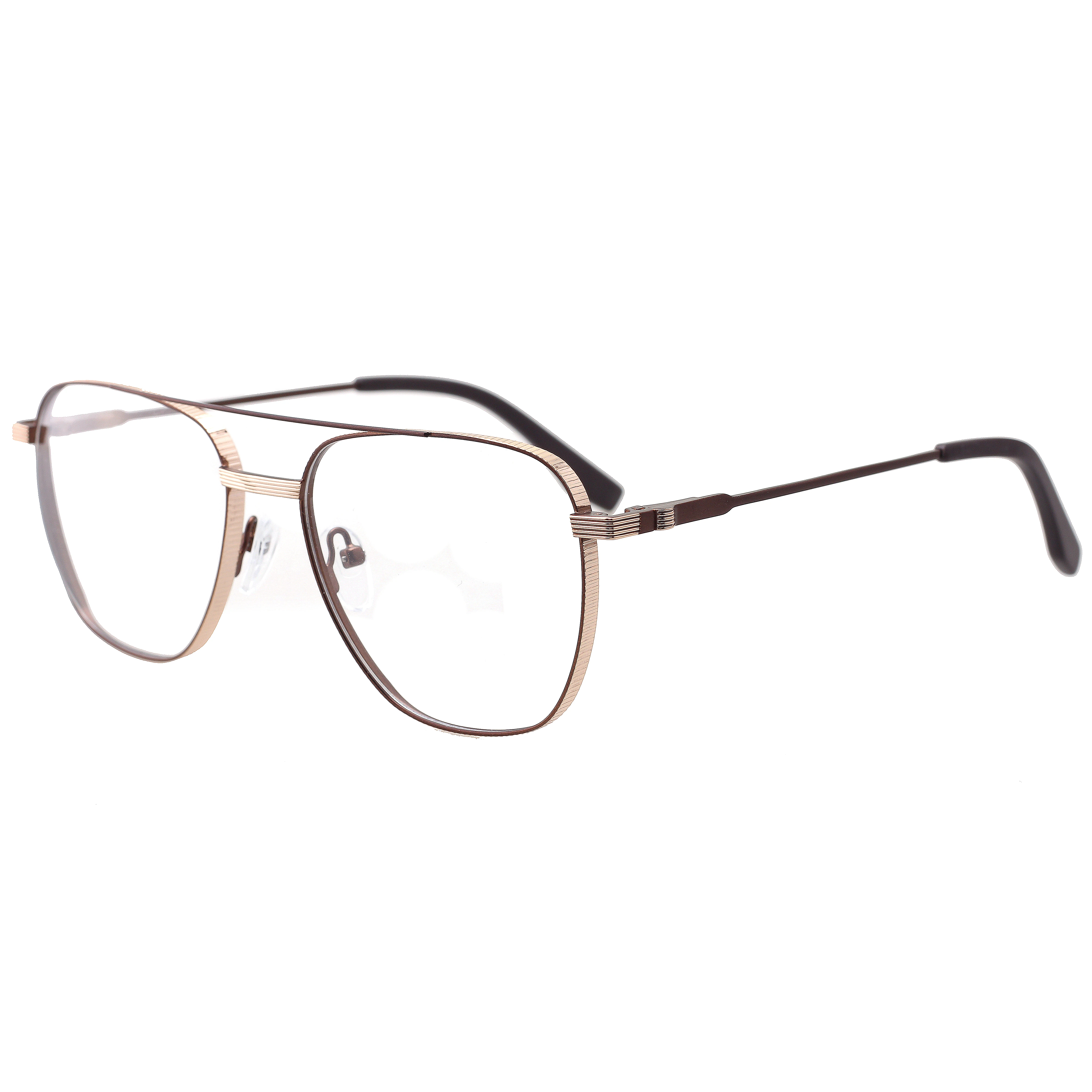 

Fashion Design Double Bridge Metal Oversized Frames Optical Spectacle Glasses, As your requiement