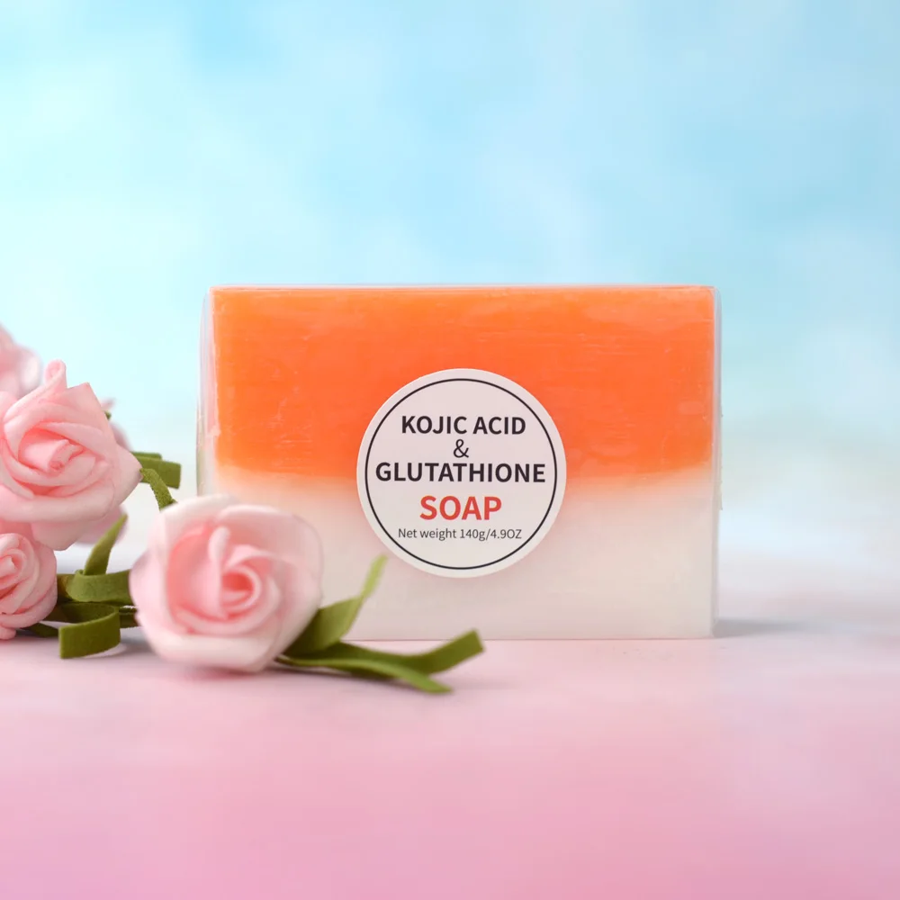 

Wholesale 100% Pure Beauty Skin Whitening Bar Kojic Soap With Gluthathione Kojic Acid Soap