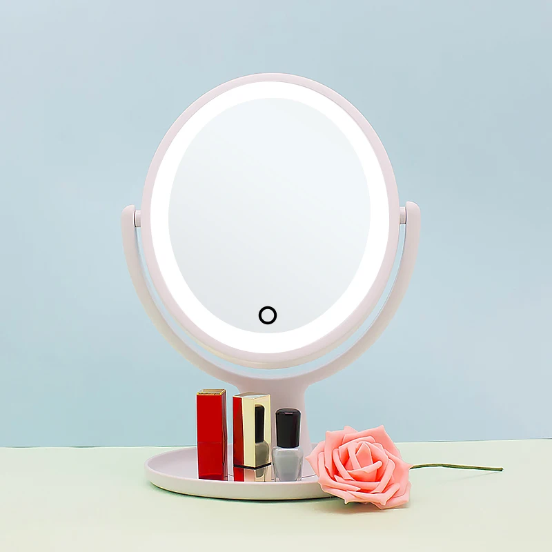 

high quality double sides ring lights beauty vanity vanity led lighted makeup mirror, Customized color