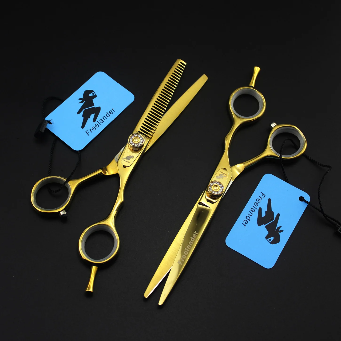 

Hot Sale Simple golden hair clipper flat scissors teeth clipper thin scissors