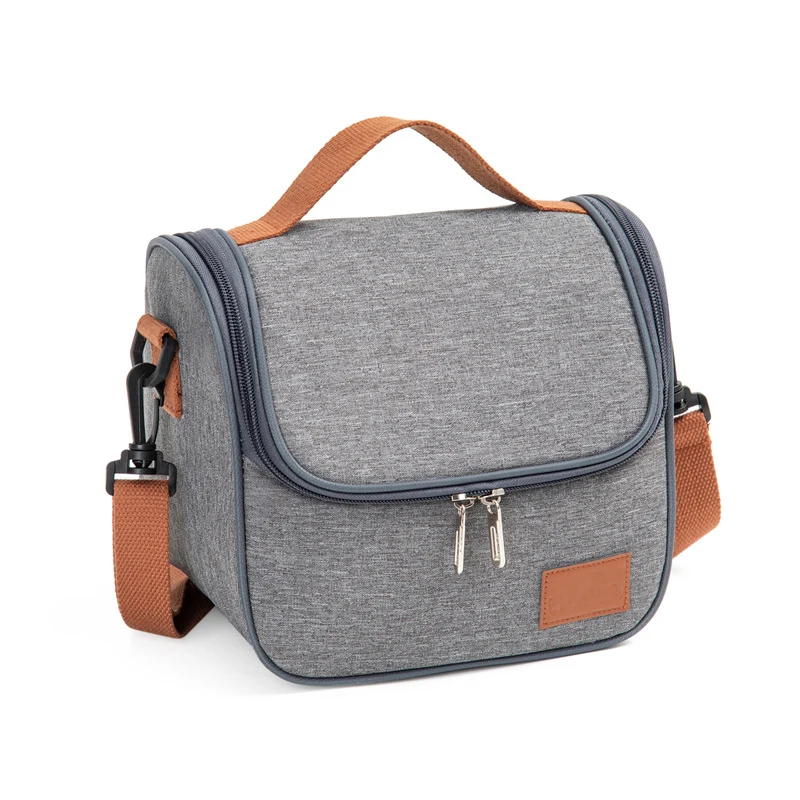 

Hot selling products portable canvas lunch bag for women men with shoulder strap
