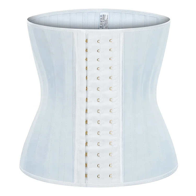 

European and American white latex abdominal belt 25 steel sports body shaping abdominal belt