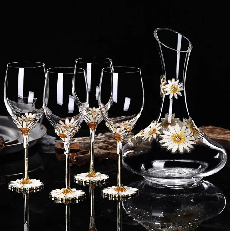 

Creative high-grade crystal glass wine cup goblet set