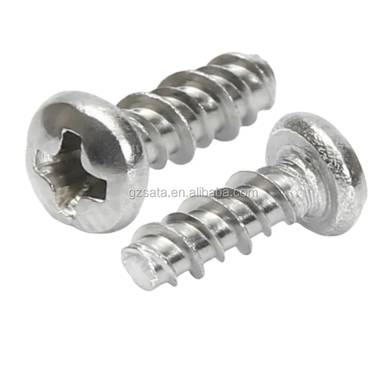 1/4 Length Phillips Drive 410 Stainless Steel Thread Rolling Screw for Plastic Passivated Finish Pan Head #4-20 Thread Size Pack of 50