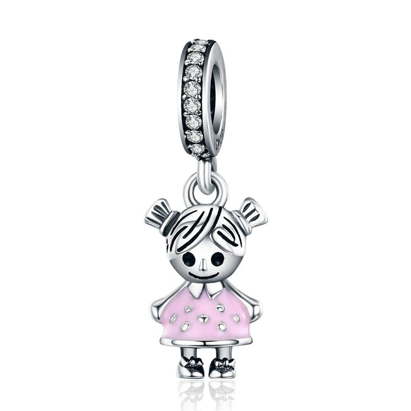 

SCC543 new trendy 925 sterling silver little girl pendant charms