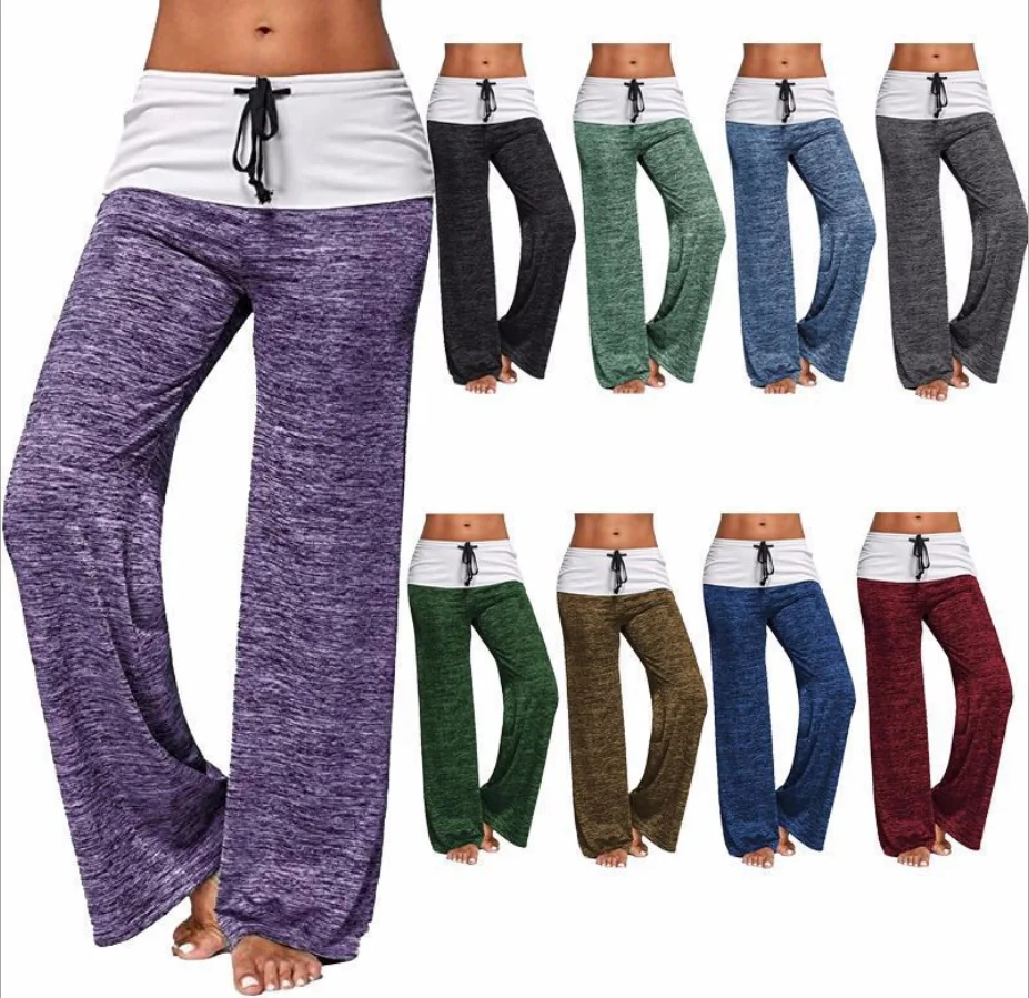 

Wholesale Women's Loose High Waist Drawstring Yoga Pants