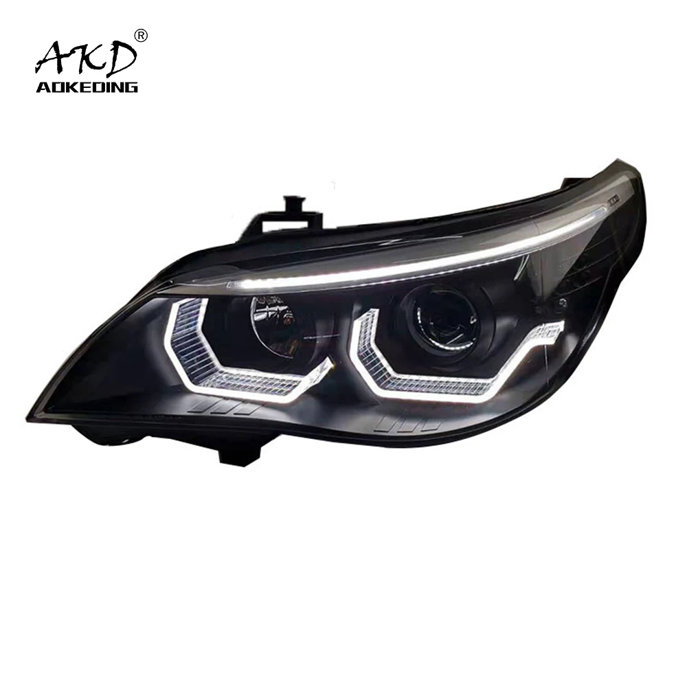 

Car Lights For E60 2003-2010 LED Headlights DRL Dynamic Turn Signal Lamp Low Beam High Beam Angel Eye Projector Lens Accessories