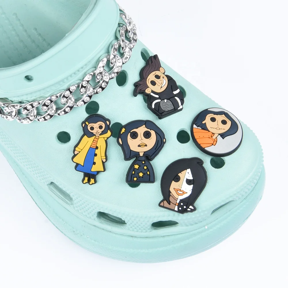 

2022 New Hot Wholesale Luca PVC Shoes Charms Custom Coraline Designer Croc Charms for Sandals Charms and Bracelet gifts for kids, Jewelry