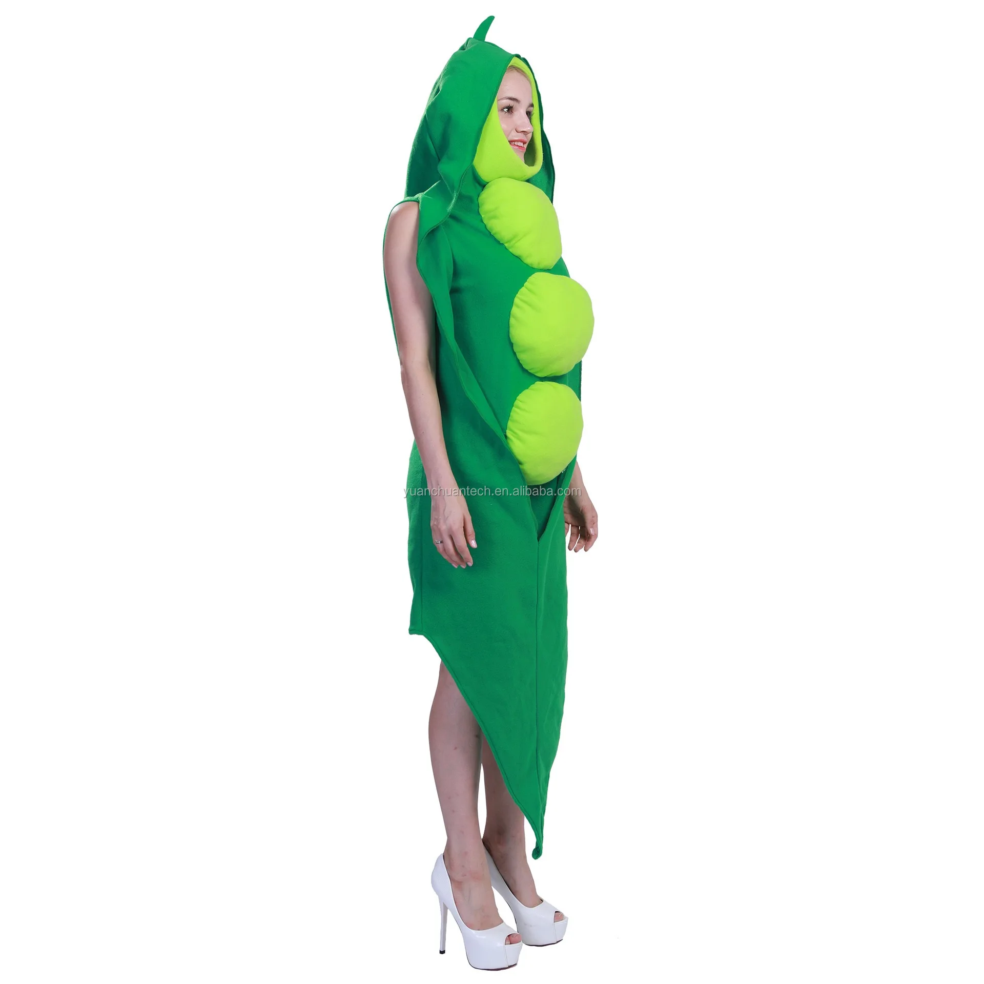 Adult Peas Halloween Costume Funny Cosplay Party Green Peas Costume