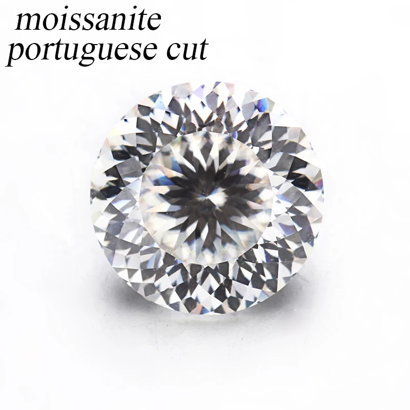 Hot Sale Special Jewelry Stone Moissanite Cutting Round Shape Portuguese Cut DEF VVS Moissanite Diamond