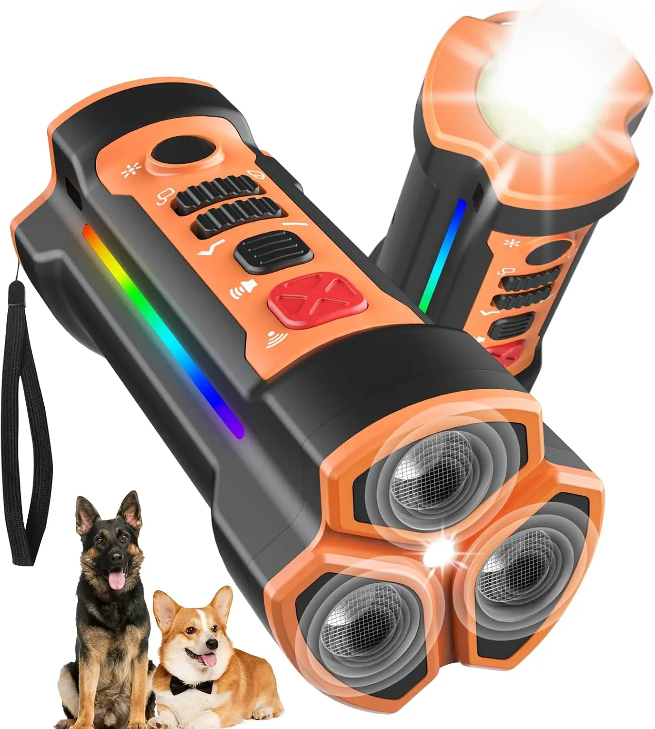 LED Dog Repeller Training Ultrasonic with Remote for Bike Anti Barking Device Ultrasonic Dog Barking