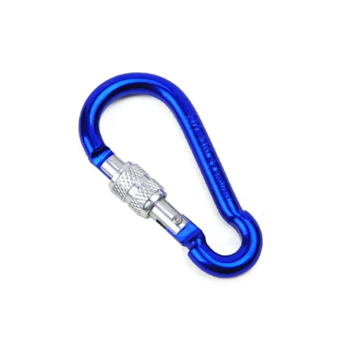 
Customl swivel hook 8 mm 8 cm locking aluminum carabiner with lock screw 
