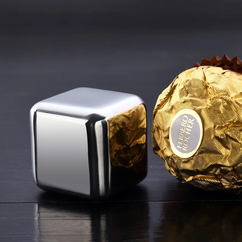 

304 Stainless Steel Metal Ice Cube Quick-froze ice Grain Metal Stainless Steel ice Cube Tartar, Sliver