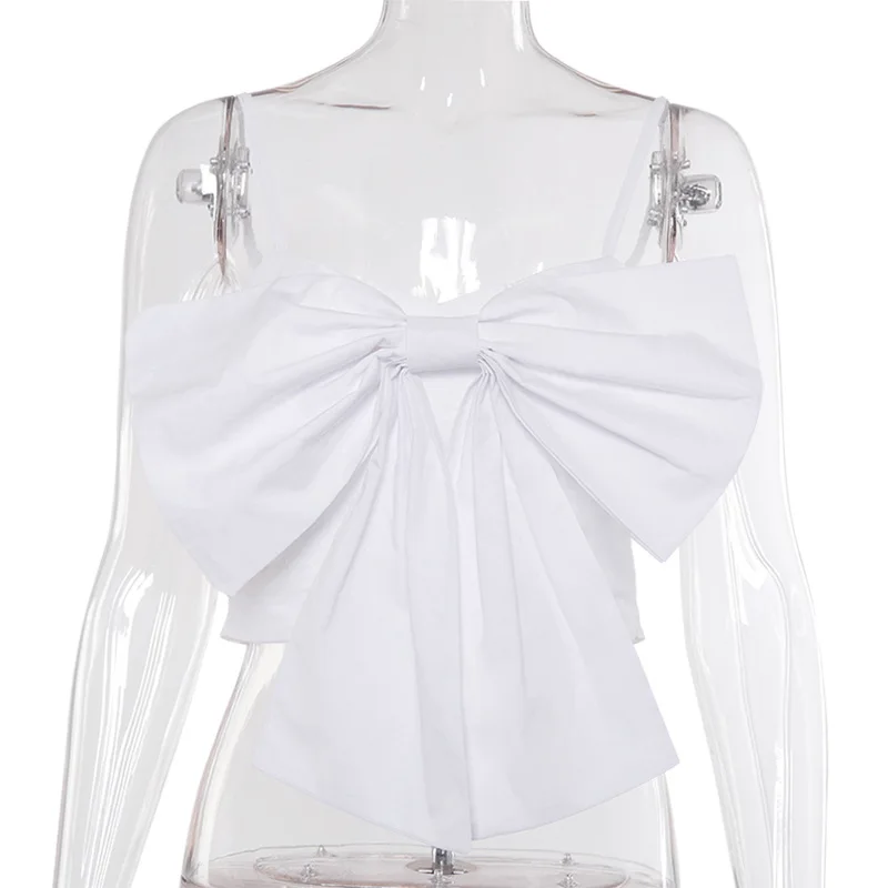 

2020 new arrivals summer fashion sexy bow tie designs sweet women crop tops