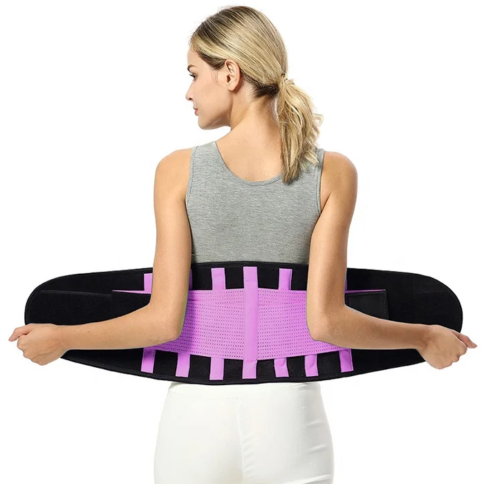 

Hot sell women men sports fitness lumbar ABS support beam waist breathable compression waist support belt