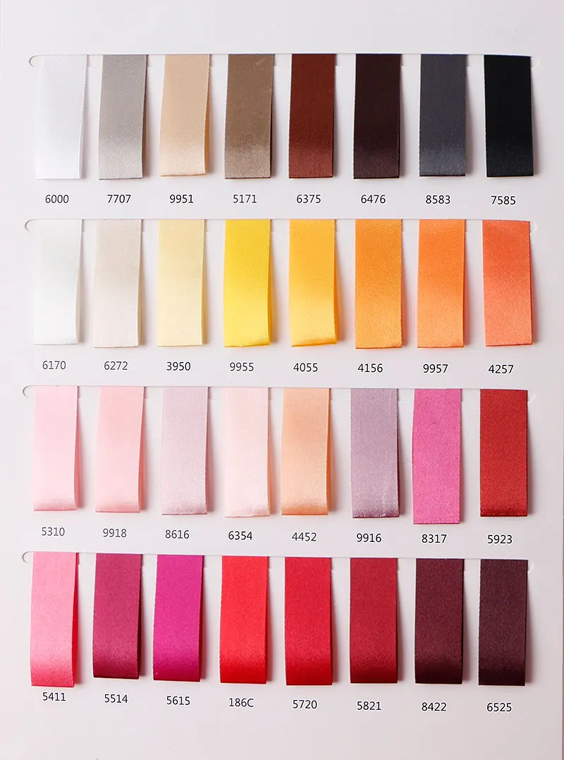 Msd Free Sample Cut Embossed Edge Satin Ribbon Double Single Face