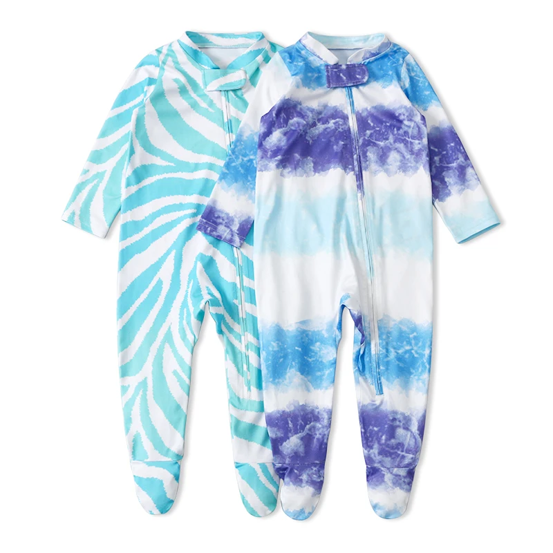 

Wholesale Baby Clothes Newborn Custom Cotton Fleeced Footie Baby Girl Romper With Zipper, Picture