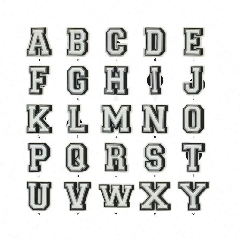 

Wholesale Cheap Oem Rubber Letter & Number Charms For Clog croc jibz letter jibz