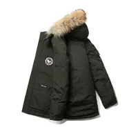 

Canada style men's down parka coat wholesales custom outdoor goose down coats,mens winter down goose jacket fur hood
