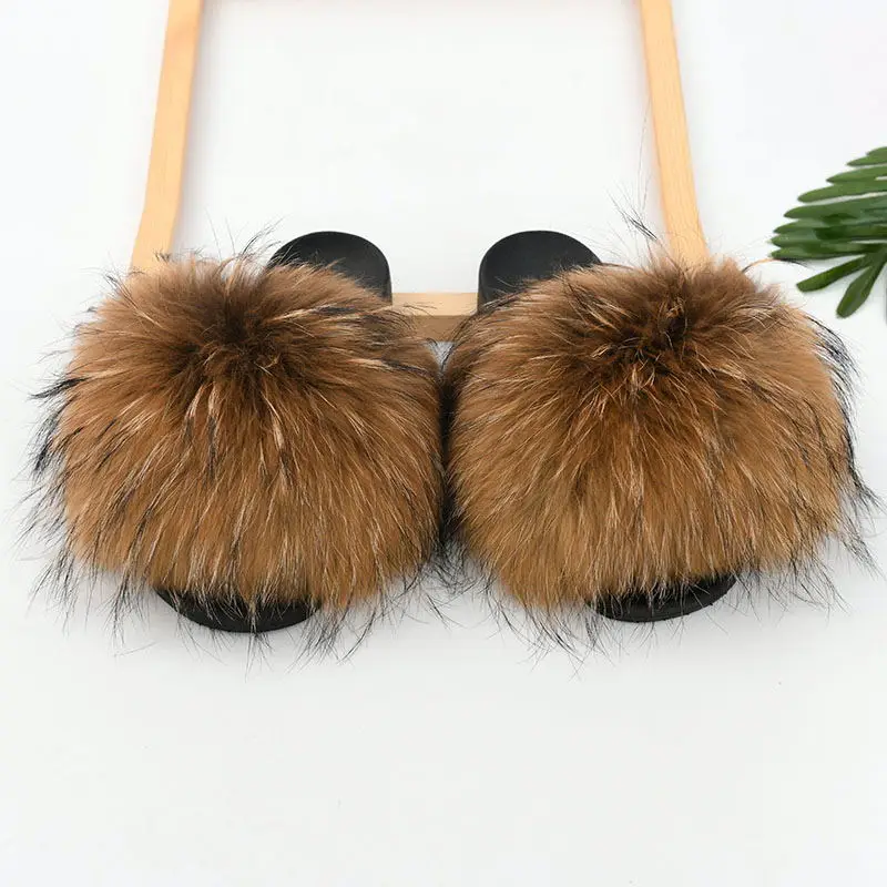 

raccoon fur slides real big fur raccoon slides, Customized color