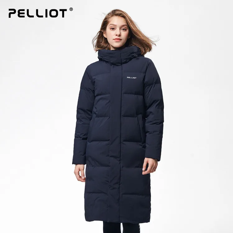 
down jacket parka men polyester long over knee black winter down coat unisex 