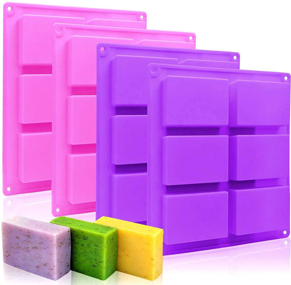 

Hot Sale Silicone Cake Mold 6 Cavity 3D Handmade Making Silicone Soap Mold for baking