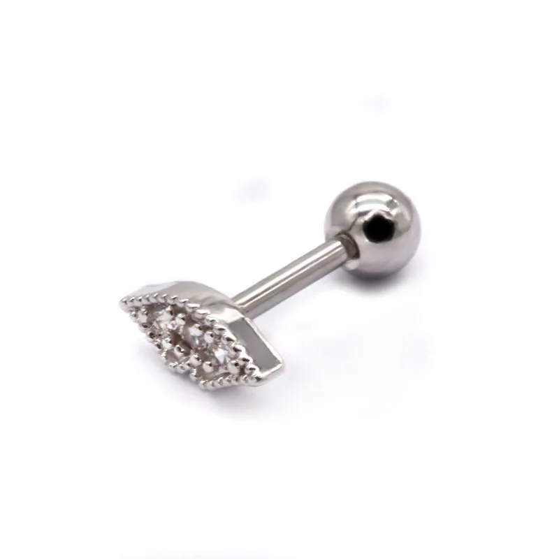 

new lip design tiny zircons surgical steel ear tragus piercings cartilage earrings piercing jewelry