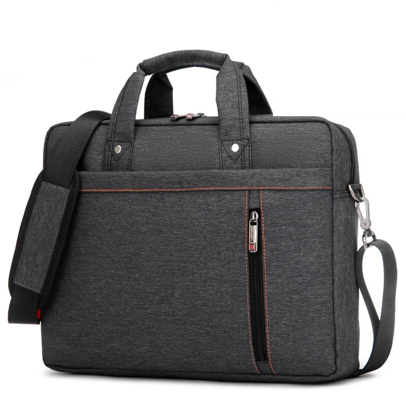 

Custom Lightweight Waterproof Business 13-17 inch Computer Bags Shoulder Travel bag canvas men's large laptop bag briefcase