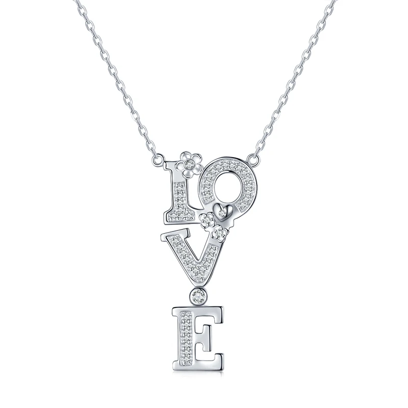 

Latest Arrival Silver Jewelry Letter Love Initial For Girl Gift Pendant Necklace