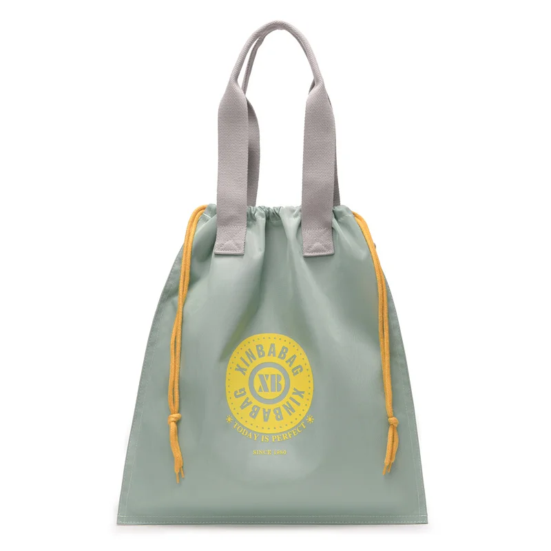 

wholesale high quality printed custom waterproof shopping bags drawstring bag