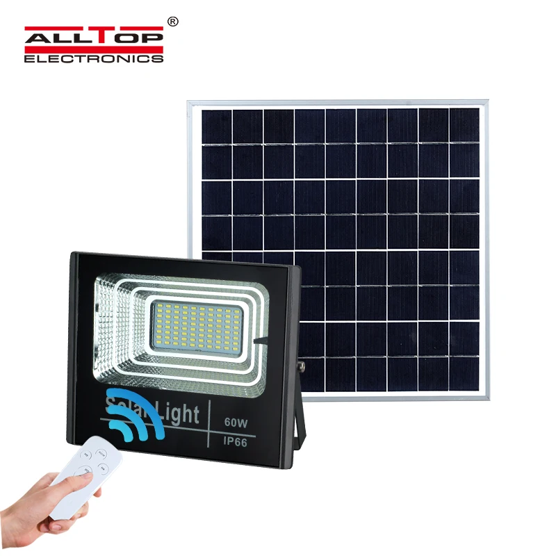 ALLTOP best quality ip66 waterproof outdoor aluminum 25w 40w 60w 100w led solar flood light