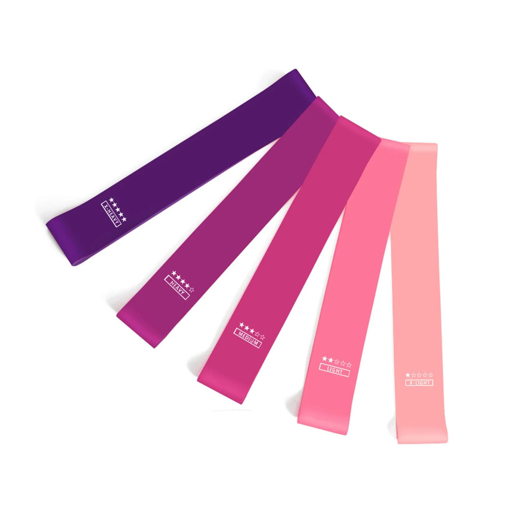 

High Quality Exercise Fitness Mini Latex Yoga Custom Printed Logo Resistance Band Set Loop Resistance Bands, Pink