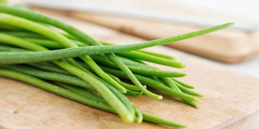 Microwaving chives step by step