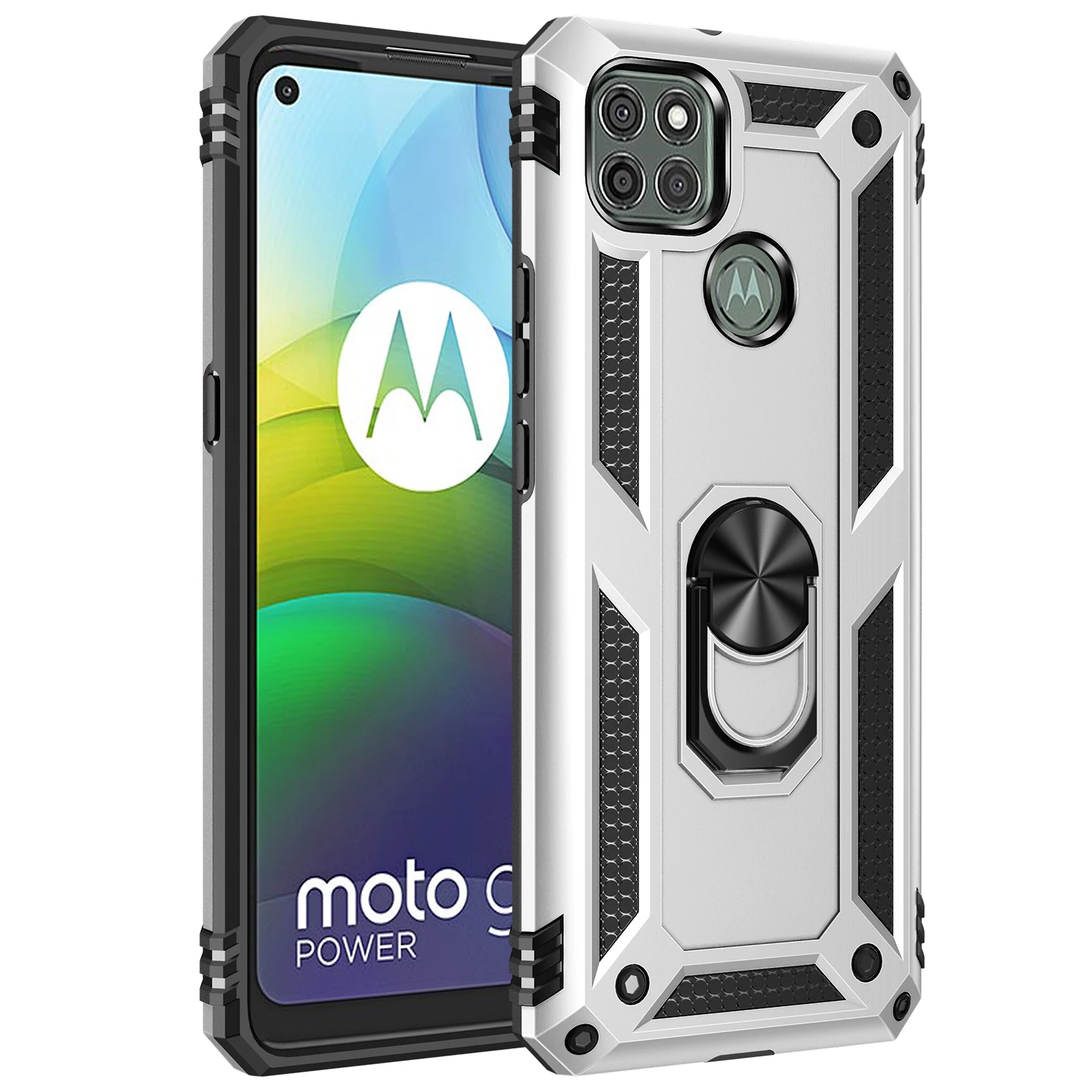 

2021 Amazon Hot Selling Cheap Price Car Bracket Phone Cover Cellphone Case For Moto G9 Power