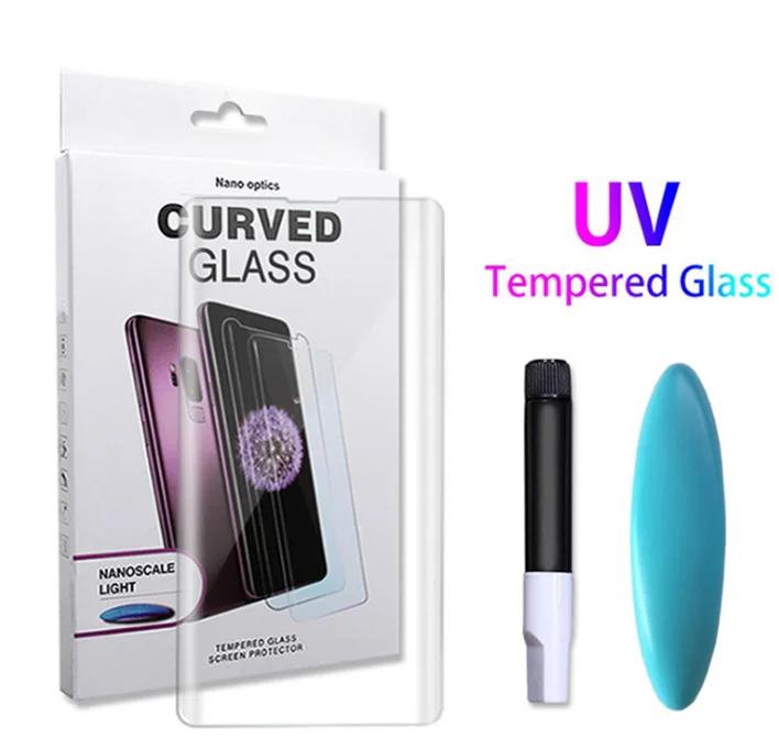 

Nano Liquid UV Glue Screen Protector for Samsung S20 Ultra s10 5G Glass Film for Galaxy S8 Tempered Glass Protectorfor, Clear