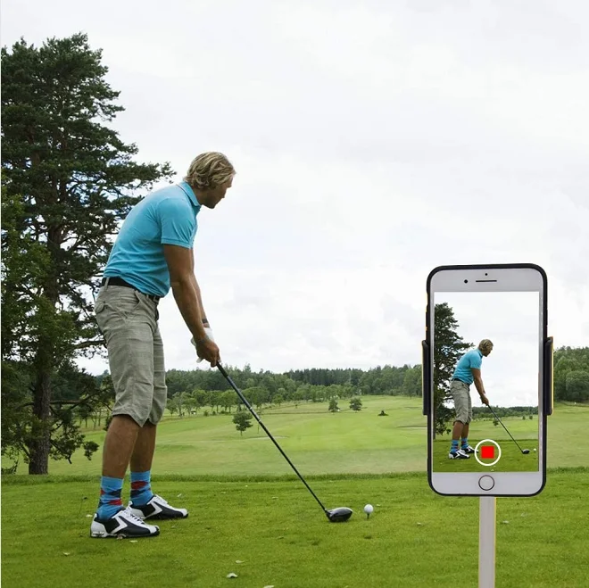 

Golf Phone Holder Clip Golf Alignment Stick Phone Holder