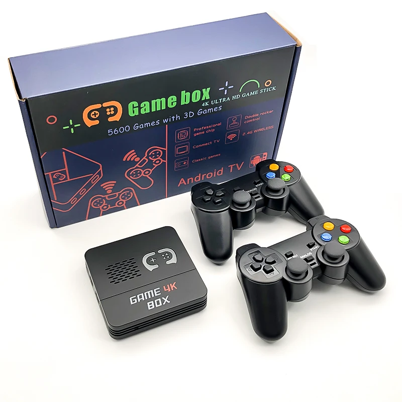 

I5 Dual System HD Gaming Console 6700+ Games Retro TV Box Video Game Player with 2 Wireless Controller for Android 3D games, Black