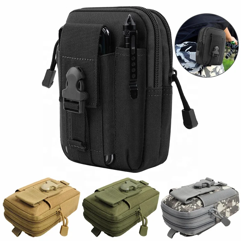 

Dropshipping Molle sport waist bag men outdoor molle tactical attachment cell phone pack lightweight load-carrying equipment