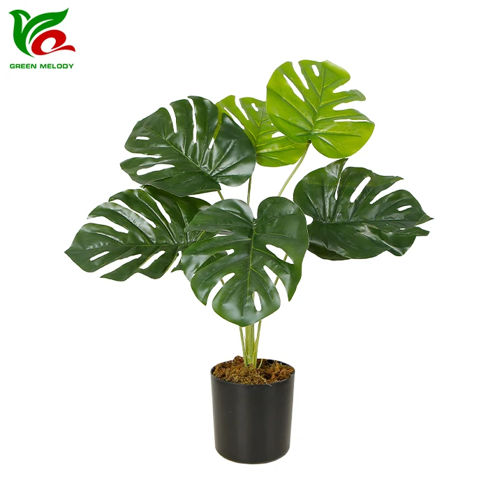 

Wholesale Monstera Plants Small Size Artificial Shrubs Plants Potted Artificial Plants Home Shelf Desktop Table Decor