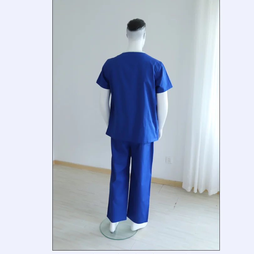 

royal blue color popular designer custom fashion hospital nurse uniform medical scrubs wholesale comfortable scrub set, Customized