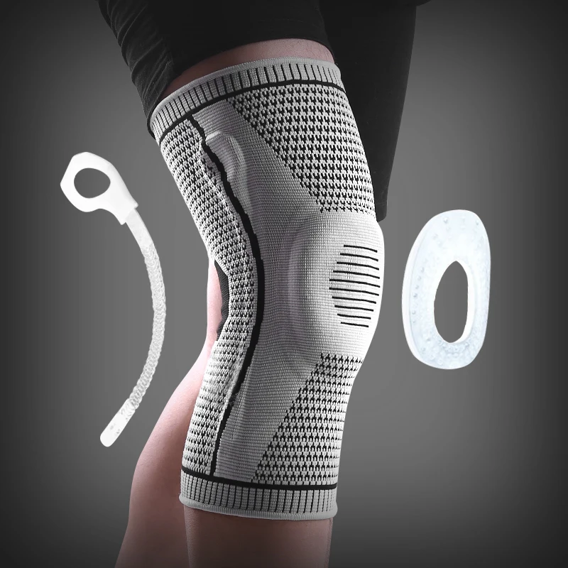 

1PCS Support Kneepad Kneecap Knee Pads Silicone Spring Patella Protector For Sport Running Volleyball Rodilleras Joelheira