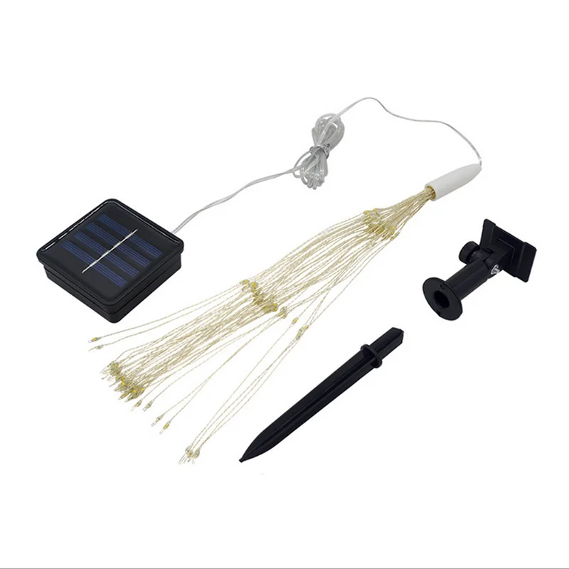 
Led Solar Powered 200Leds Waterproof Copper Wire Firework Light 