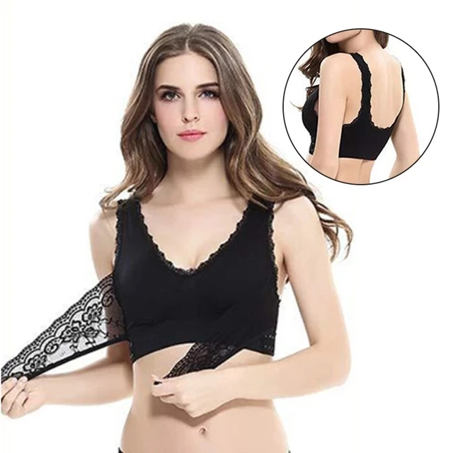

FreeShipping M-3XL Women Underwear Sexy Lingerie Lace Solid Color Cross Side Buckle Wireless Push up Breathable Sleep Hot Bra