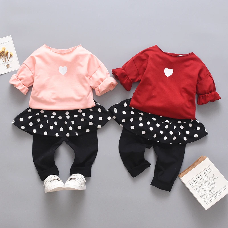 

Custom Two Piece Outfits Dress + Pants Cute Baby Girl Clothes Cute Kids Casual Wear