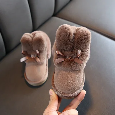 

2020 New Arrival Fashion High Quality Warm Cute Fur Girls Kids Snow Boots, Black/brown/pink