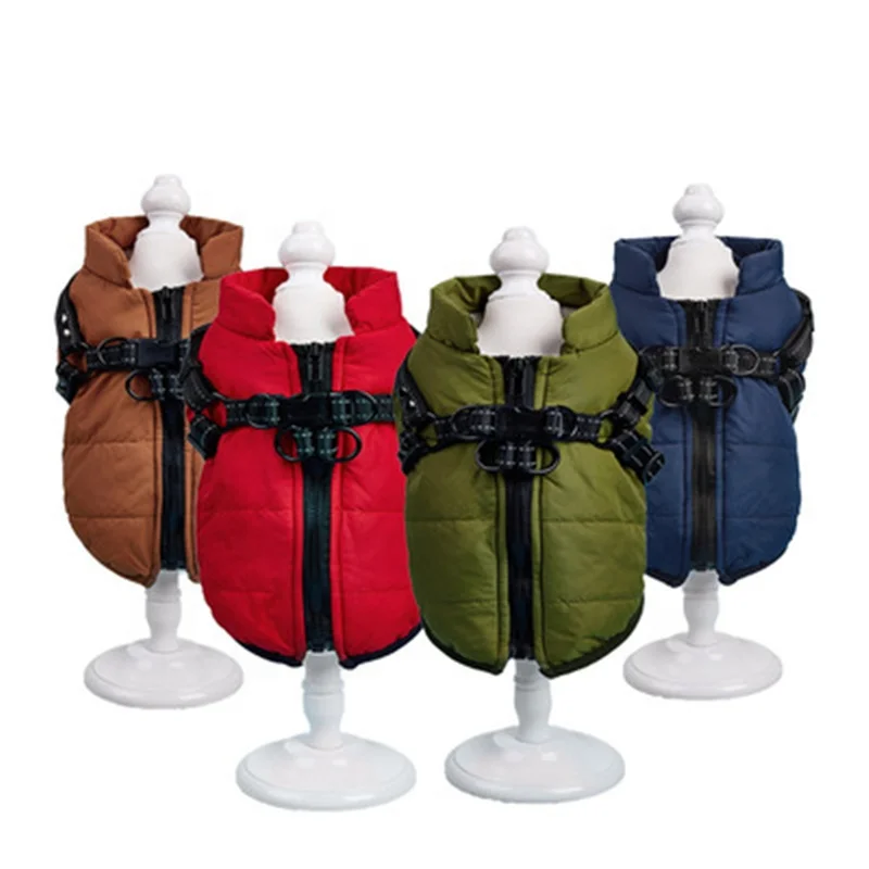 

Waterproof Zipper Warmth Pet Clothes, Blue/coffee/red/green