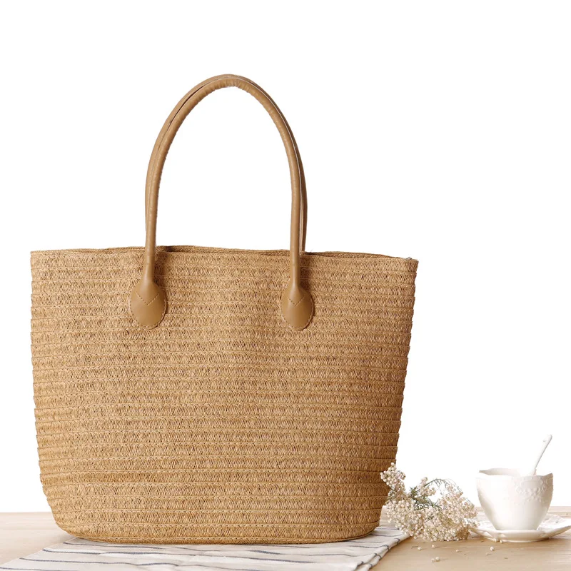 

SP768 European and American style shoulder straw woven bag bag simple travel beach woven female bag, Picture shown