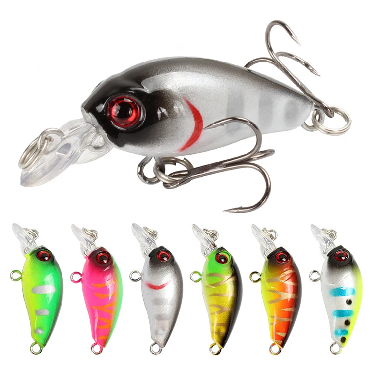 

WEIHE 4.5cm 4.2g Fishing Crankbaits Mini Crankbaits Floating Fishing Lure Wobblers Hard Bait, 6 colors