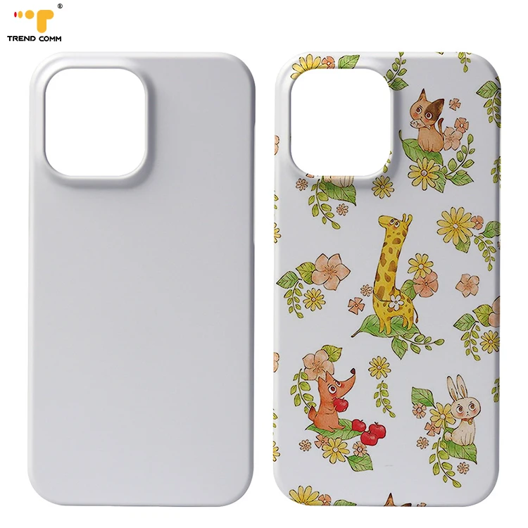 

For iPhone 13 Clear Cases Heat Transfer Blank Custom Hard Plastic Wholesale 2D 3D Sublimation PC Phone Case, White